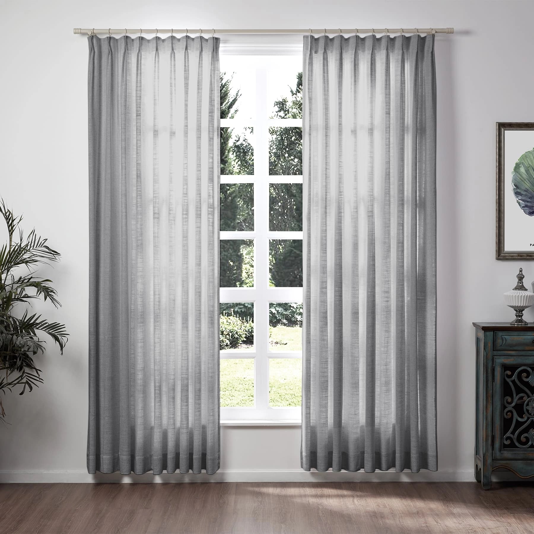 Liz Loft Extra Long Pleated Curtains - 84 Inch Length Blackout Drapes for Living Room & Bedroom | Thermal Insulated Window Treatments for Home Decor