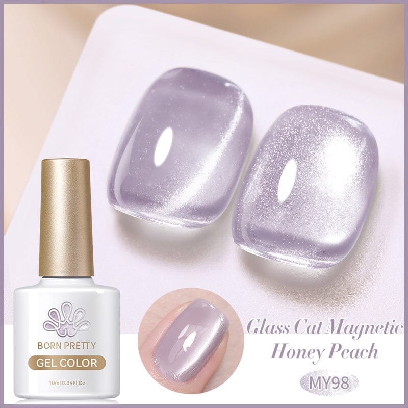 Water Light Cat Magnetic Gel Polish MY98 Honey Peach 10ml - Long Lasting Nail Polish for Home & Salon Manicure, Perfect for Parties & Special Occasions