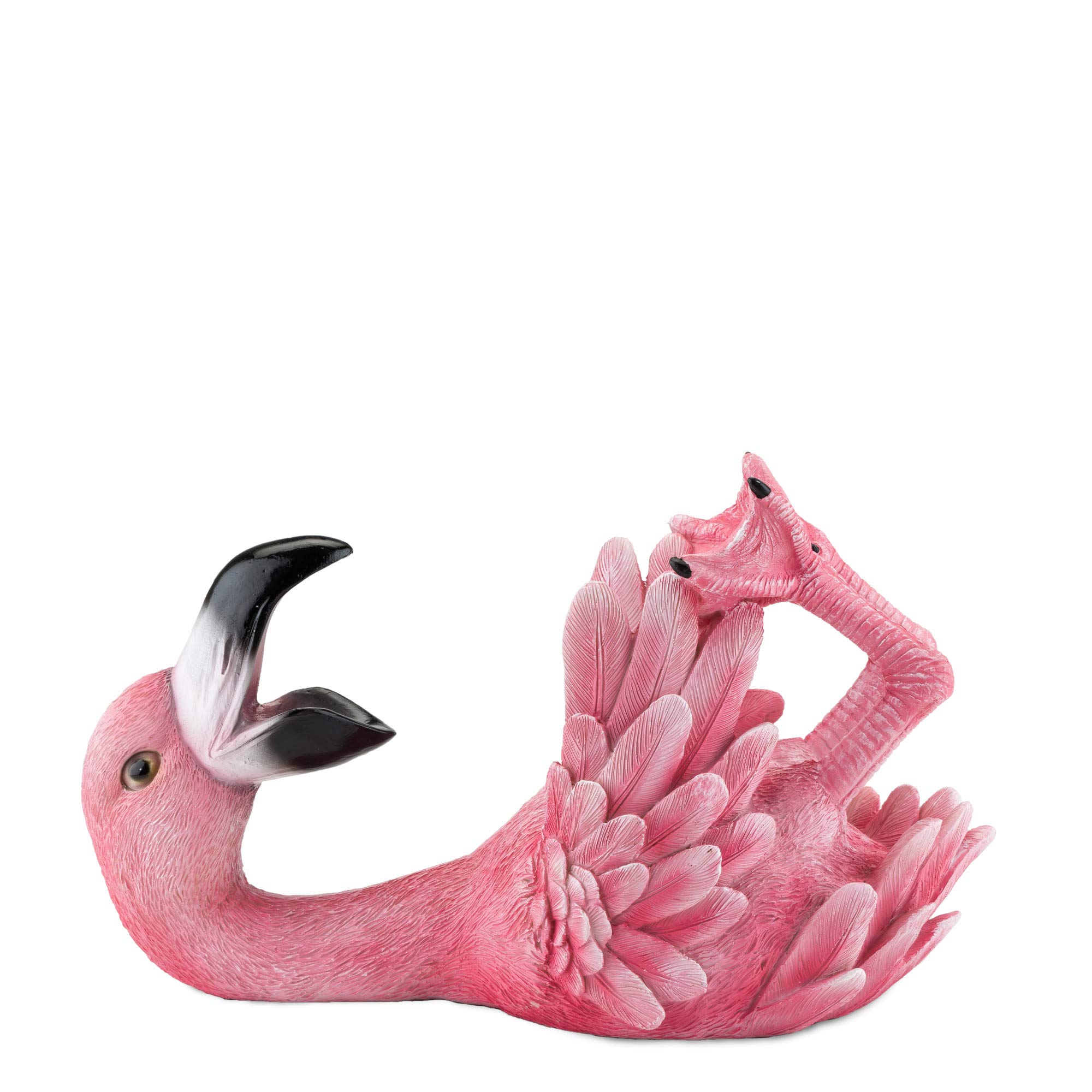 True Flirty Flamingo Polyresin Wine Bottle Holder - Decorative Kitchen & Bar Accessory for Standard Wine Bottles (Set of 1) | Perfect for Home Decor, Gift Giving & Tropical Themed Parties