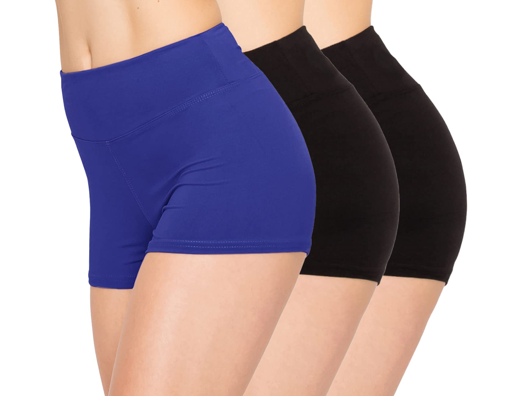 ALWAYS 3 Pack Yoga Shorts for Women - Ultra Soft Stretchy Workout Shorts | Perfect for Yoga, Pilates, Gym & Lounge Wear