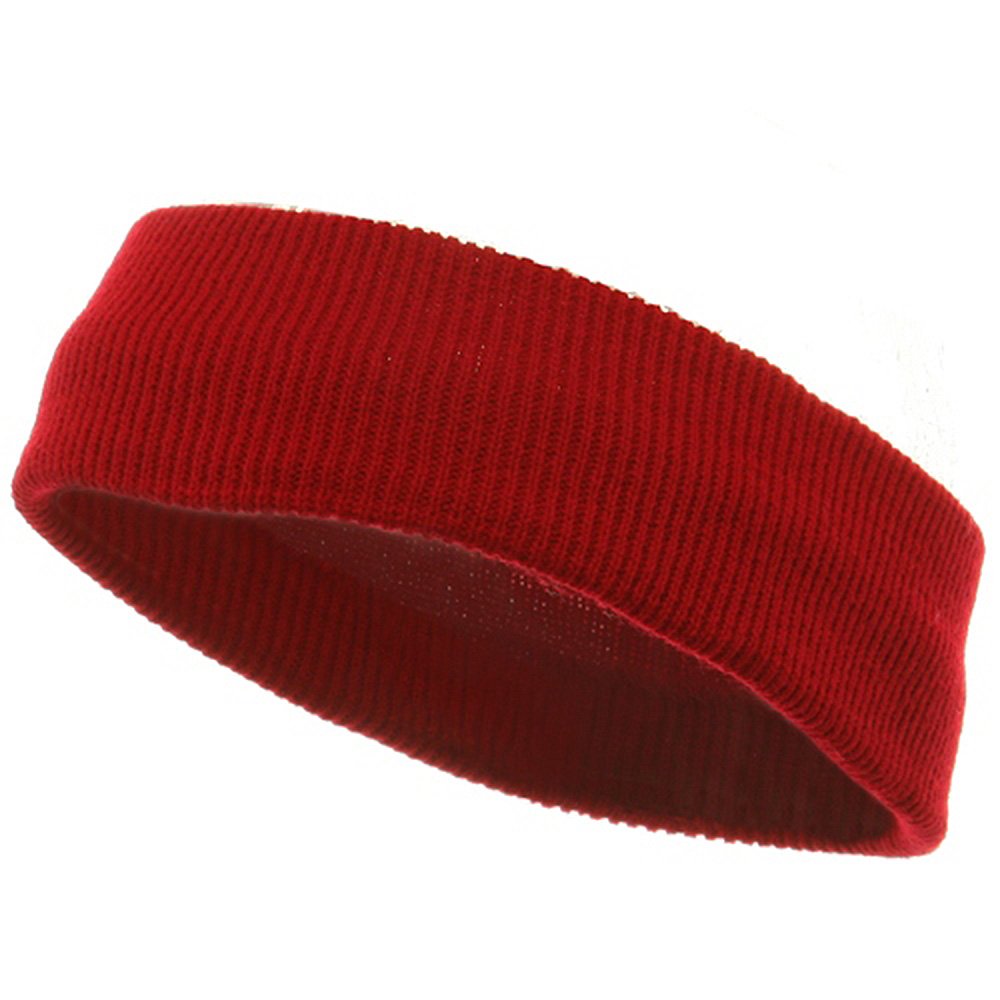 Wide Headbands for Women & Men - Stretchy Red Fashion Hair Accessories for Sports, Workouts, and Everyday Style | One Size Fits Most (OSFM)