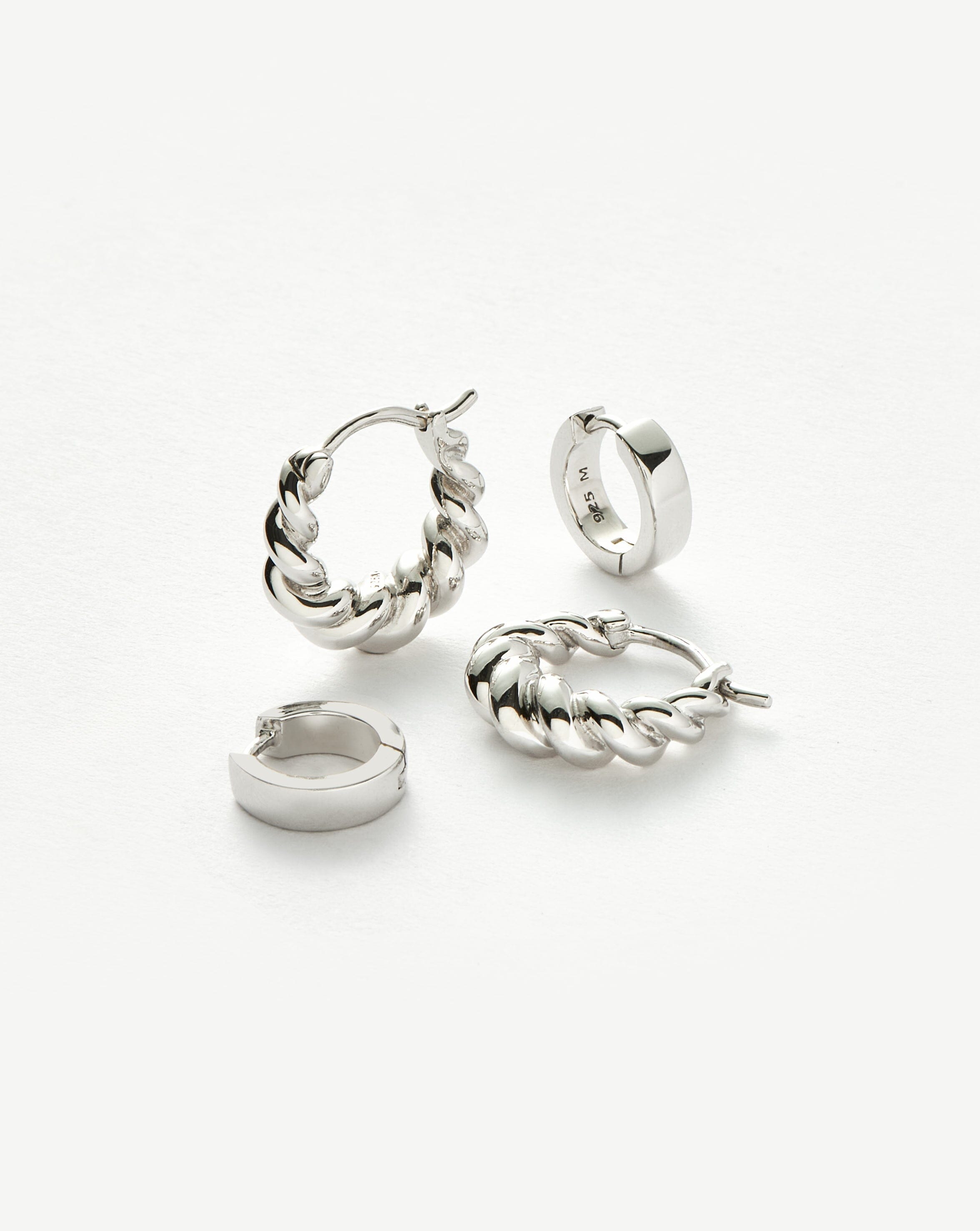 Chubby & Tidal Mini Hoop Earrings Set - Dainty Gold Plated Huggie Hoops for Women - Perfect for Everyday Wear, Date Nights & Gifts
