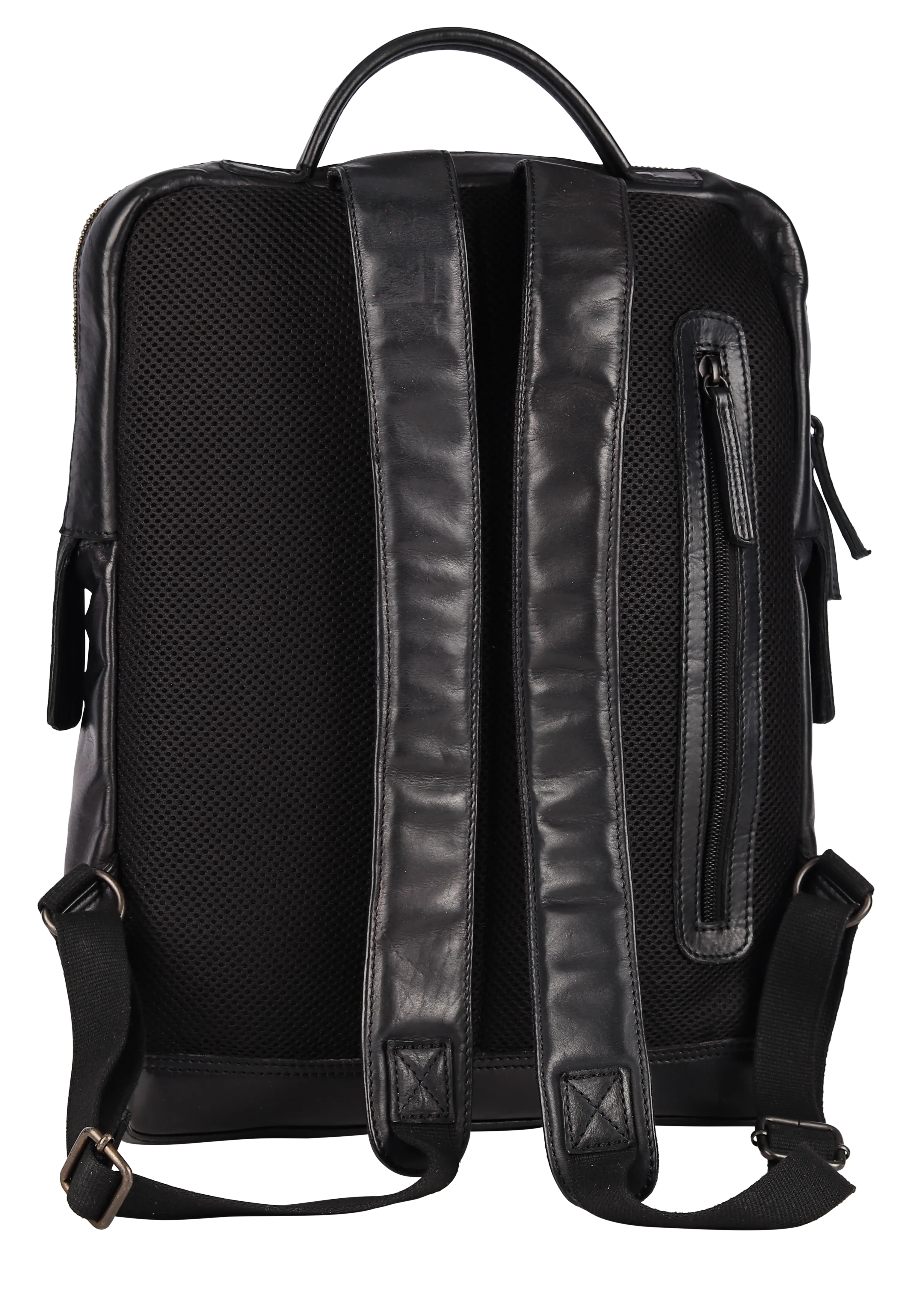 Premium MET Two-Strap Adjustable Leather Backpack for Men & Women - Durable & Stylish for Travel, Work & School