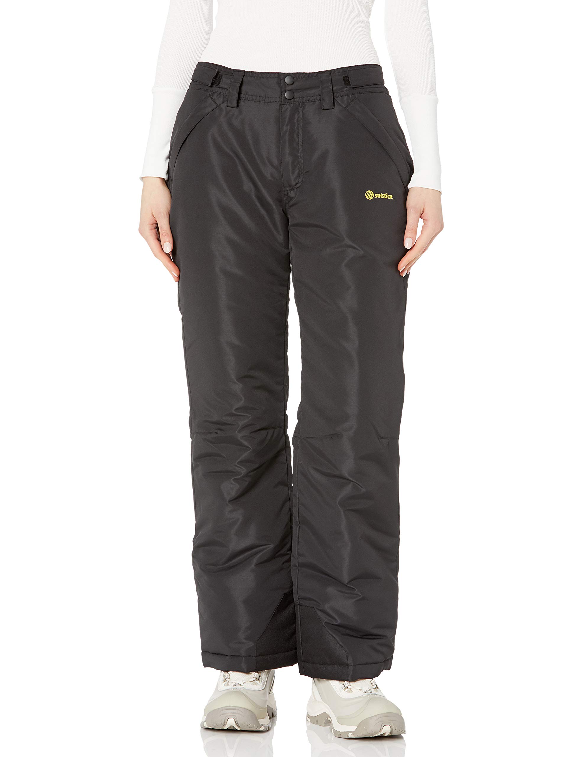 Solstice Apparel Women's Waterproof Snow Pants - Insulated Winter Ski Pants for Cold Weather - Black - Large Size - Perfect for Skiing, Snowboarding & Outdoor Winter Activities