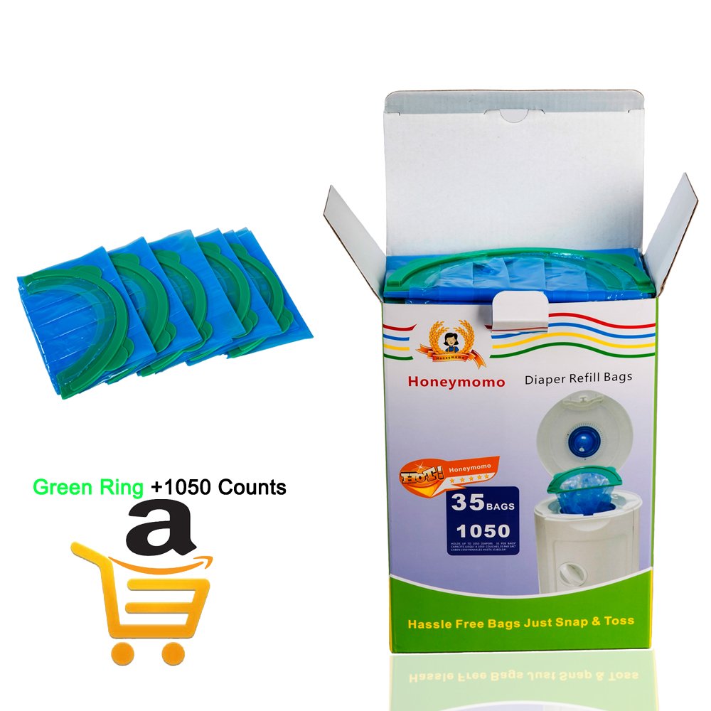 **Arm & Hammer Diaper Pail Refill Bags - 35 Bags (1050 Count) | Compatible with Arm & Hammer Disposal System | Baby Bathing & Diaper Changing Essentials | Snap, Seal & Toss for Easy Use | Perfect for Nursery, Daycare & Travel**