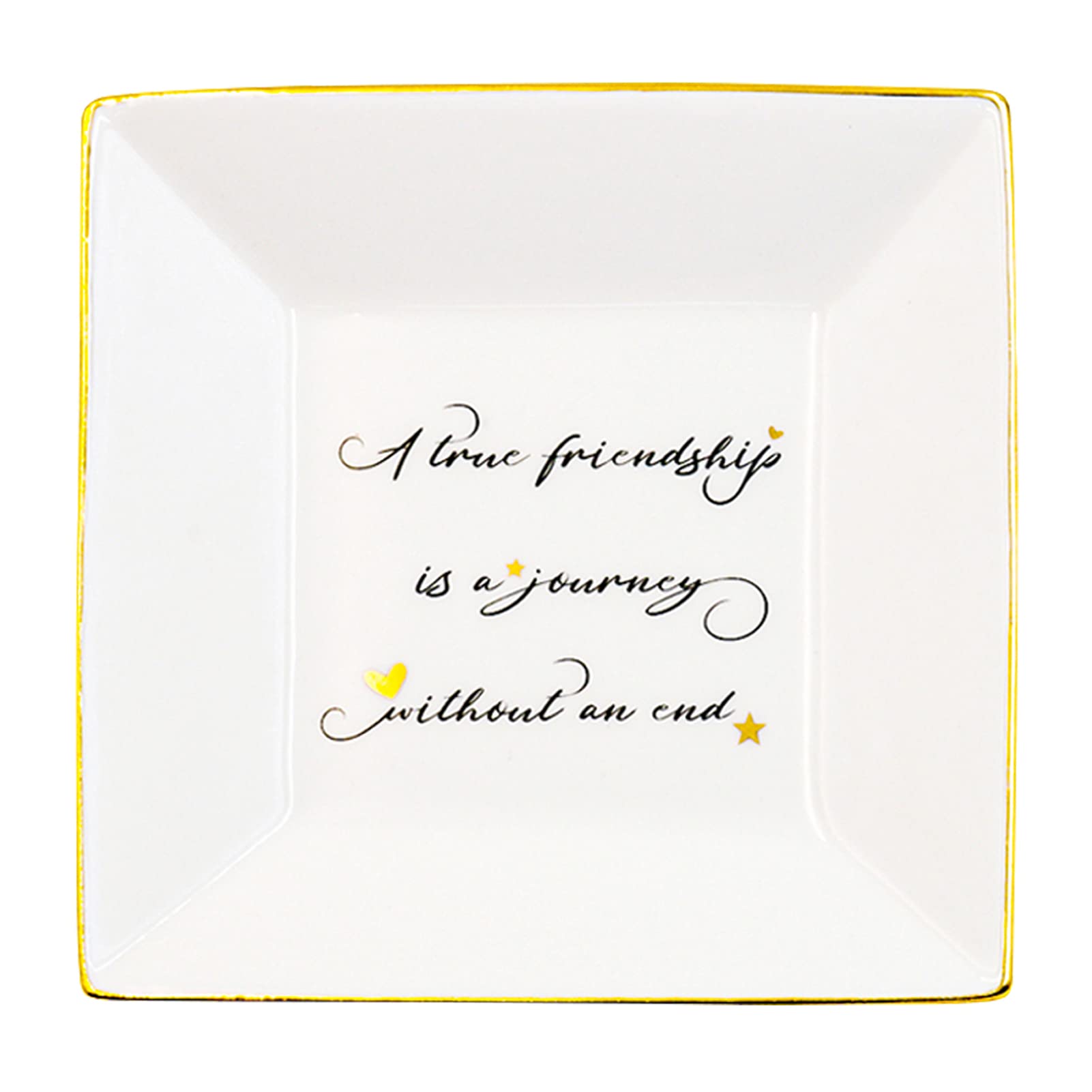 OneNonly Ceramic Jewelry Tray - Elegant Ring Dish & Key Holder for Women | Perfect Friendship Gift, Birthday Present & New Year Souvenir | Ideal for Bedroom Vanity, Bathroom Organization & Gift Giving