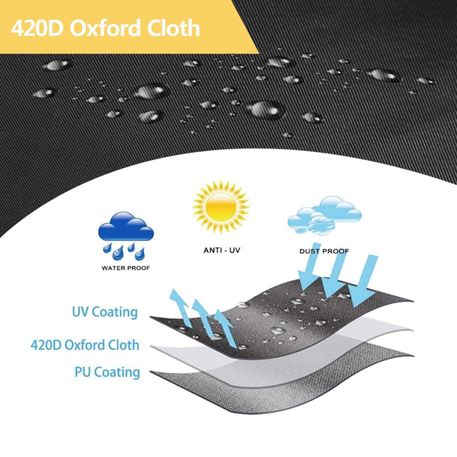 Waterproof Outdoor Patio Furniture Covers 84×52×29 Inch - Heavy Duty 426D Anti-UV Rectangle Table & Chair Protector for Garden, Deck, and Backyard - All Weather Protection for Rain, Snow, and Sun