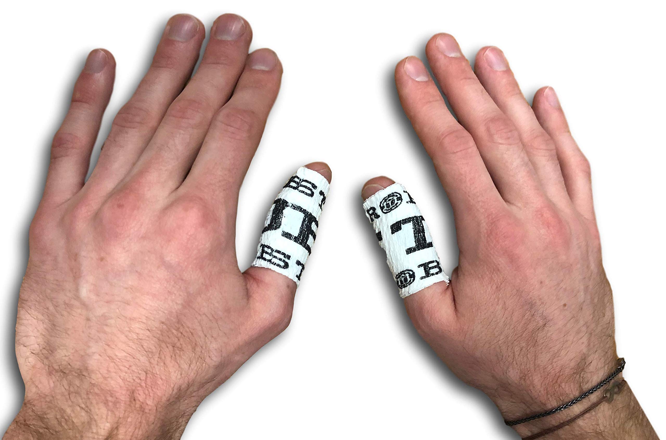 Weightlifting Hook Grip Tape - Adhesive Stretchy Athletic Thumb & Finger Tape for Olympic Lifting & CrossFit - Sticky, Flexible, Easy-Tear Sports Tape for Gym, Powerlifting & Weight Training - Perfect for Wrist Support & Callus Protection