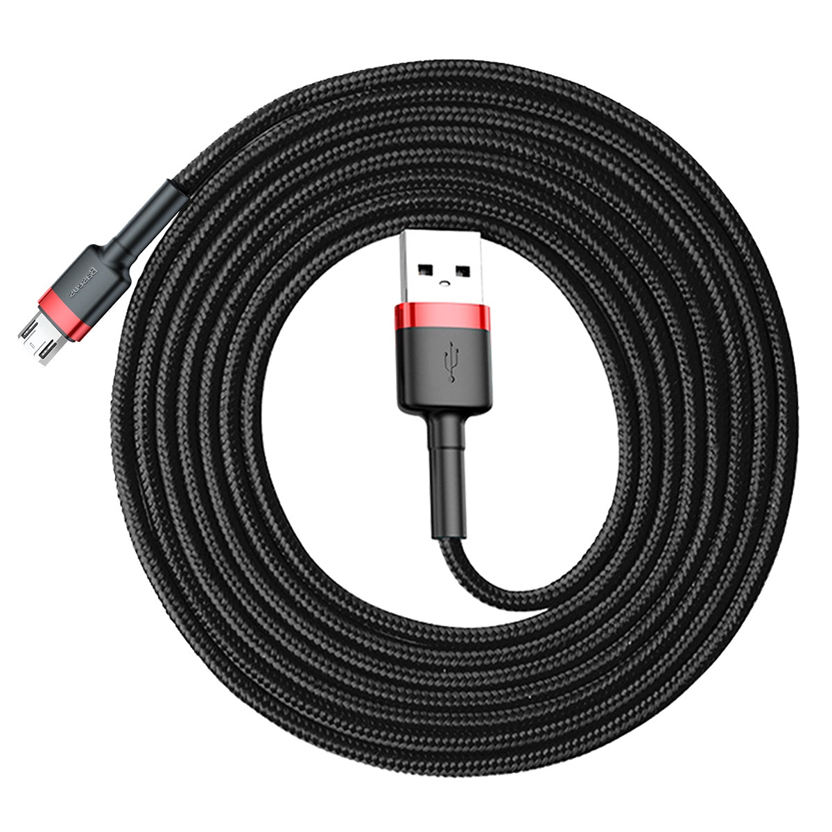 Baseus 2M Micro USB Cable (1.5A Fast Charging) - Durable Cafule Series Charging Cord for Android Phones, Tablets & Power Banks | Perfect for Home, Office & Travel Use