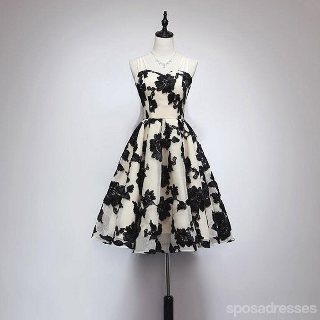 Elegant Black Lace Spaghetti Strap Prom Dress for Homecoming & Cocktail Parties | Affordable Formal Gown CM343 | Perfect for Dances, Weddings & Evening Events