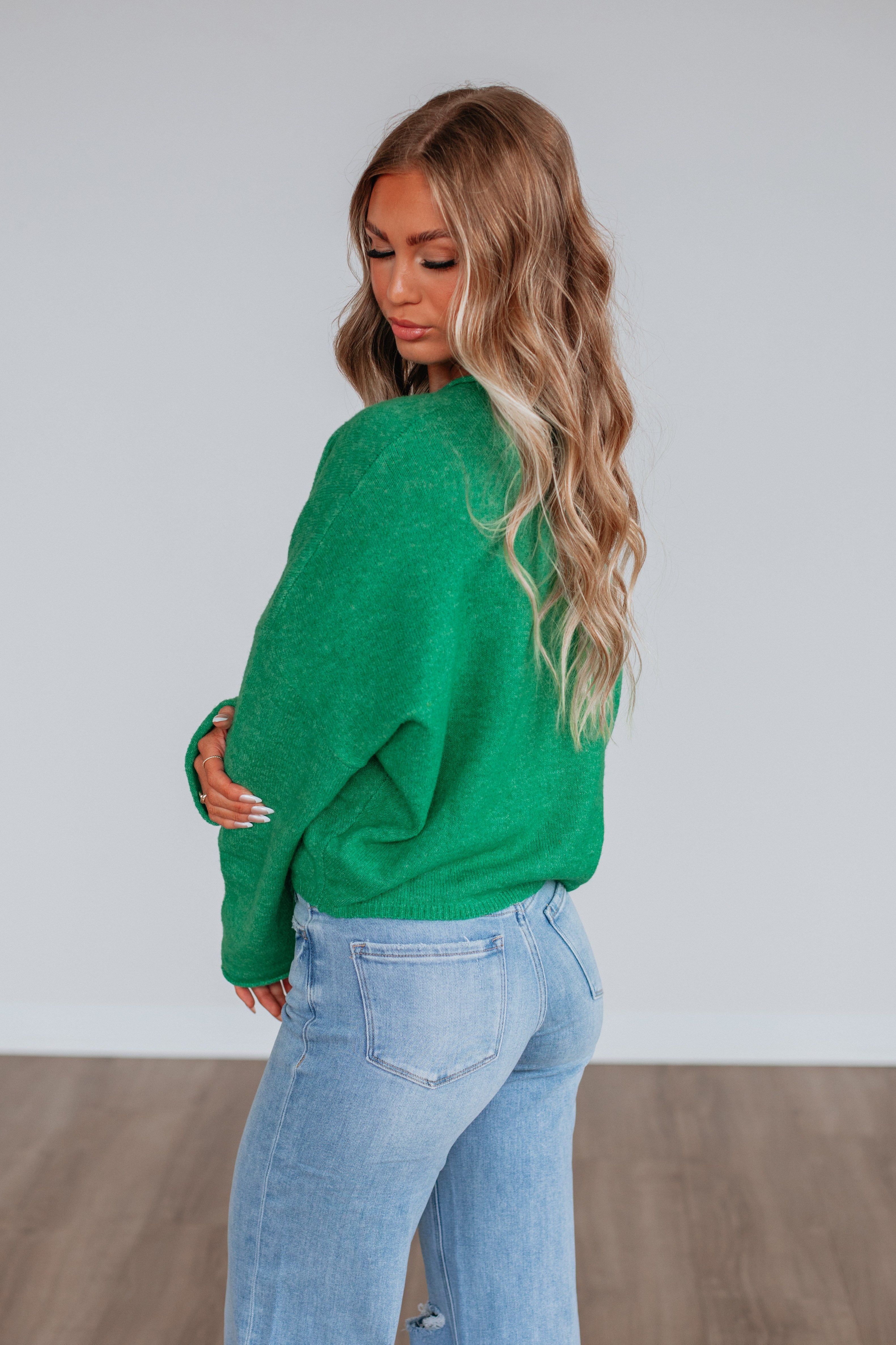 Brooke Cardigan for Women - Soft & Cozy Kelly Green Sweater | Perfect for Fall & Winter Layering, Casual Outfits, and Office Wear
