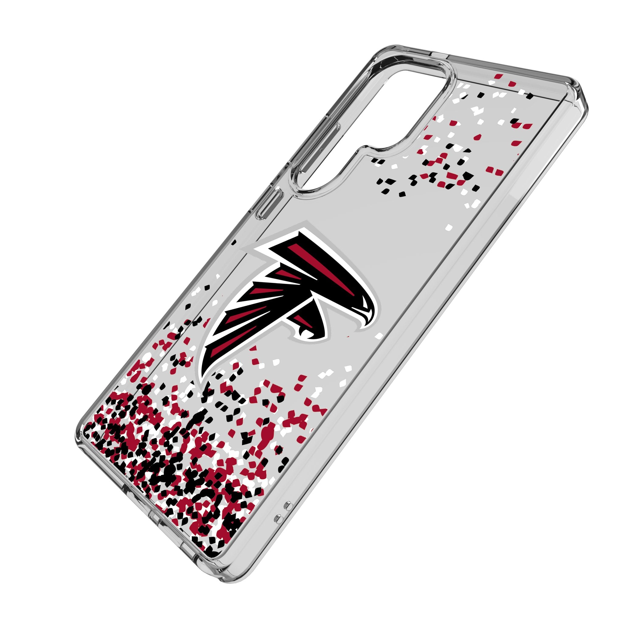 Atlanta Falcons Confetti Clear Phone Case for Samsung Galaxy S21 S22 S23 - Durable Protective Cover for Football Fans - Perfect for Game Day & Everyday Use