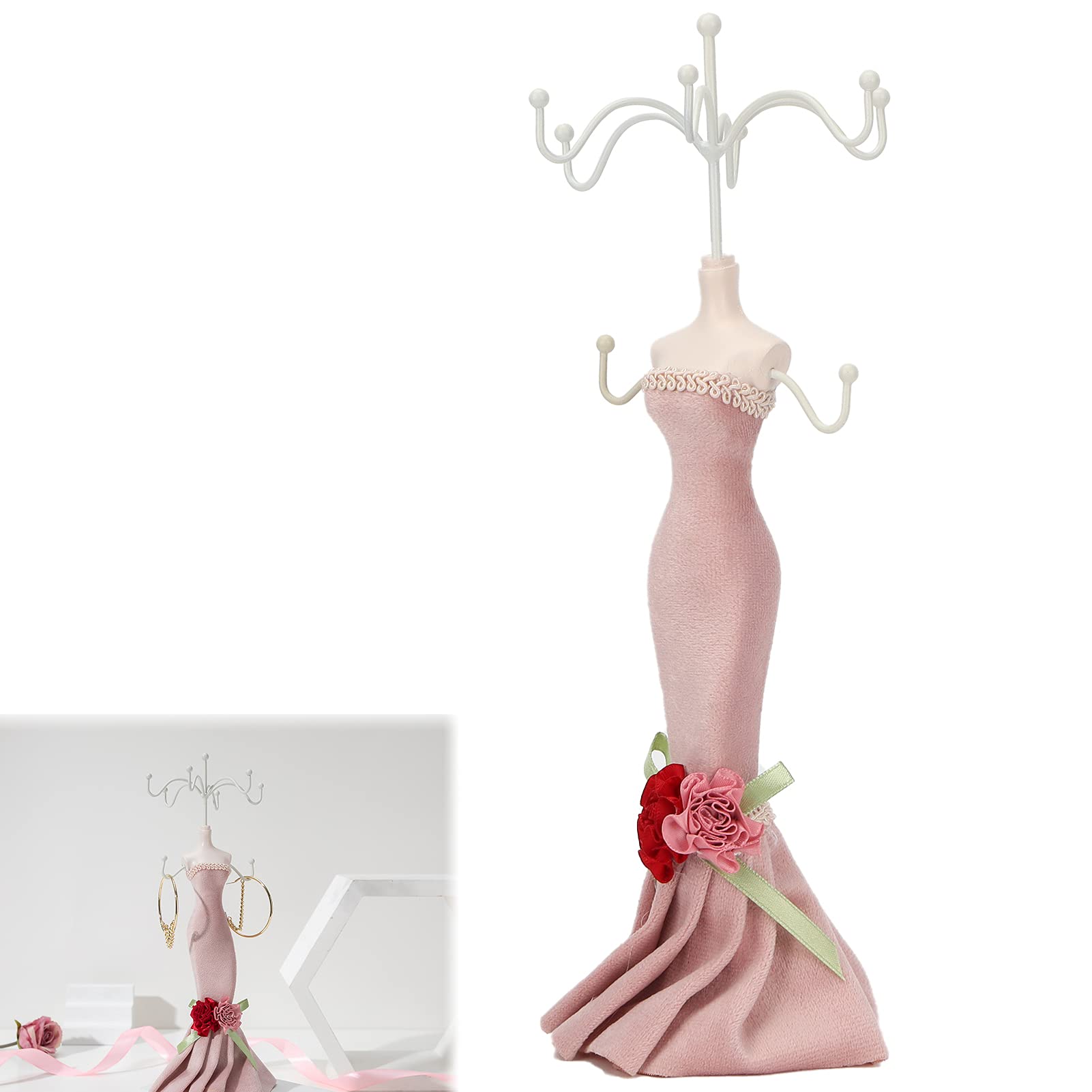 Stylish Jewelry Organizer Stand - Necklace, Bracelet & Earring Display Holder for Women | Perfect for Bedroom, Dresser & Vanity Decor | Jewelry Storage & Organization Solution