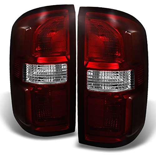 AKKON Dark Red LED Tail Lights Replacement Pair for GMC Sierra 1500/2500HD/3500 - Left Driver & Right Passenger Side - Upgrade Your Truck's Style & Safety for Night Driving & Off-Road Adventures