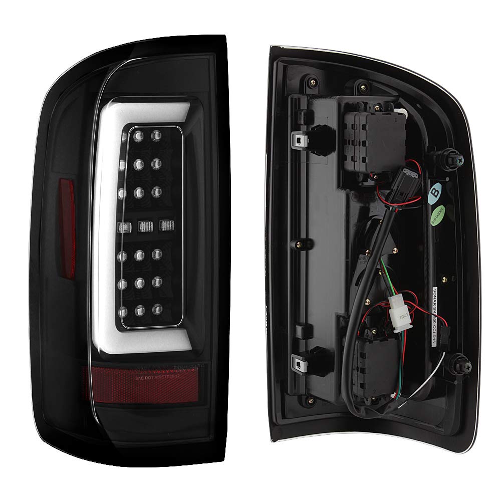 AKKON Full LED Daytime Running Lamp Bar & Tail Lights for 2015-2022 Chevy Colorado/GMC Canyon - Black Housing with Clear Lens (Complete Set) | Upgrade Your Truck's Style & Visibility for Night Driving & Off-Road Adventures