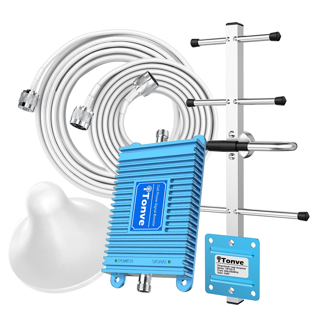 5G 4G LTE Cell Phone Signal Booster Kit for Home - FCC Approved, Up to 3,000 sq ft Coverage, Supports Verizon, AT&T & More (Bands 12/13/17) - Perfect for Home Office, Basement & Rural Areas with Weak Signal