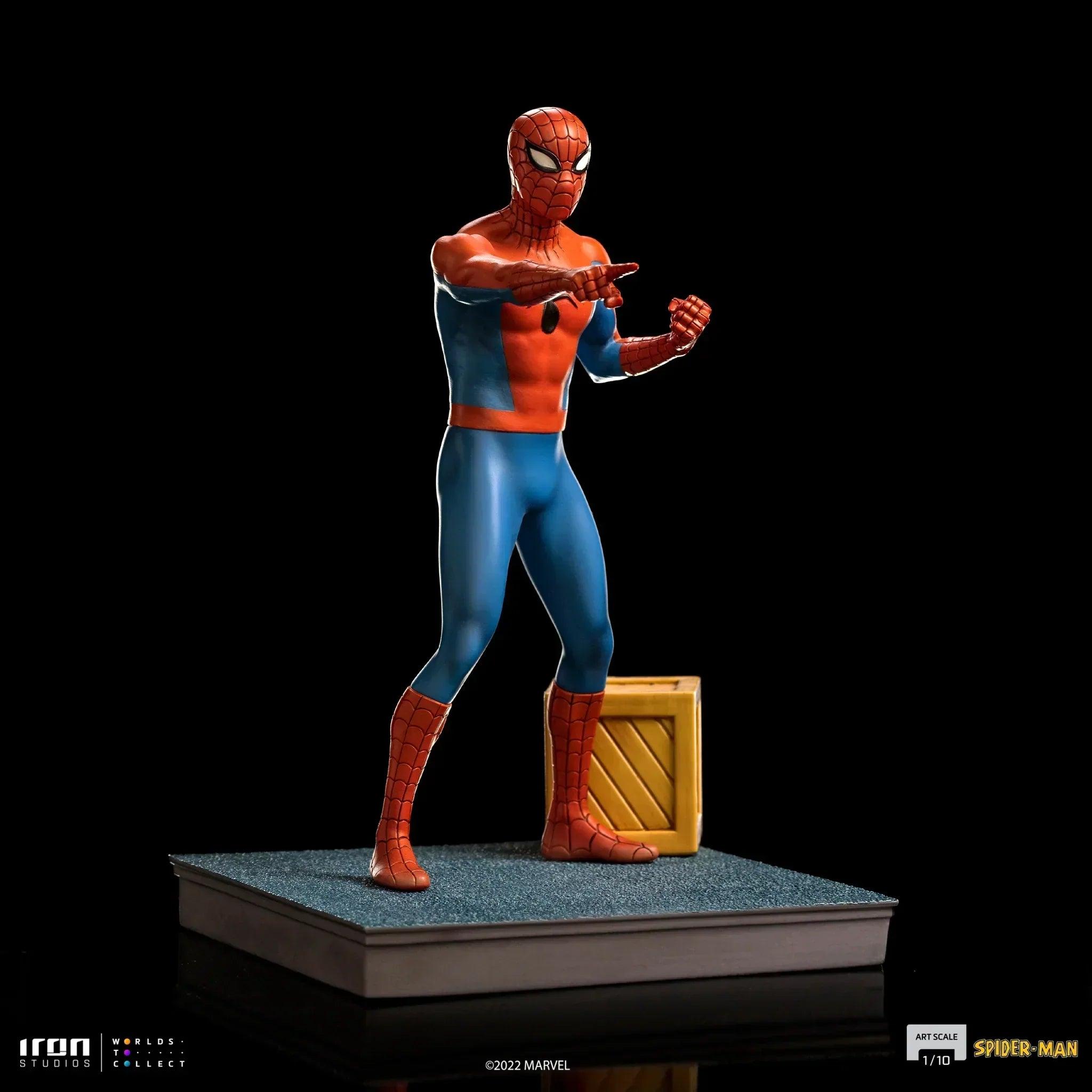 Iron Studios Spider-Man 60s Animated Series BDS Art Scale 1/10 Statue - Collectible Marvel Superhero Figure for Display & Home Decor