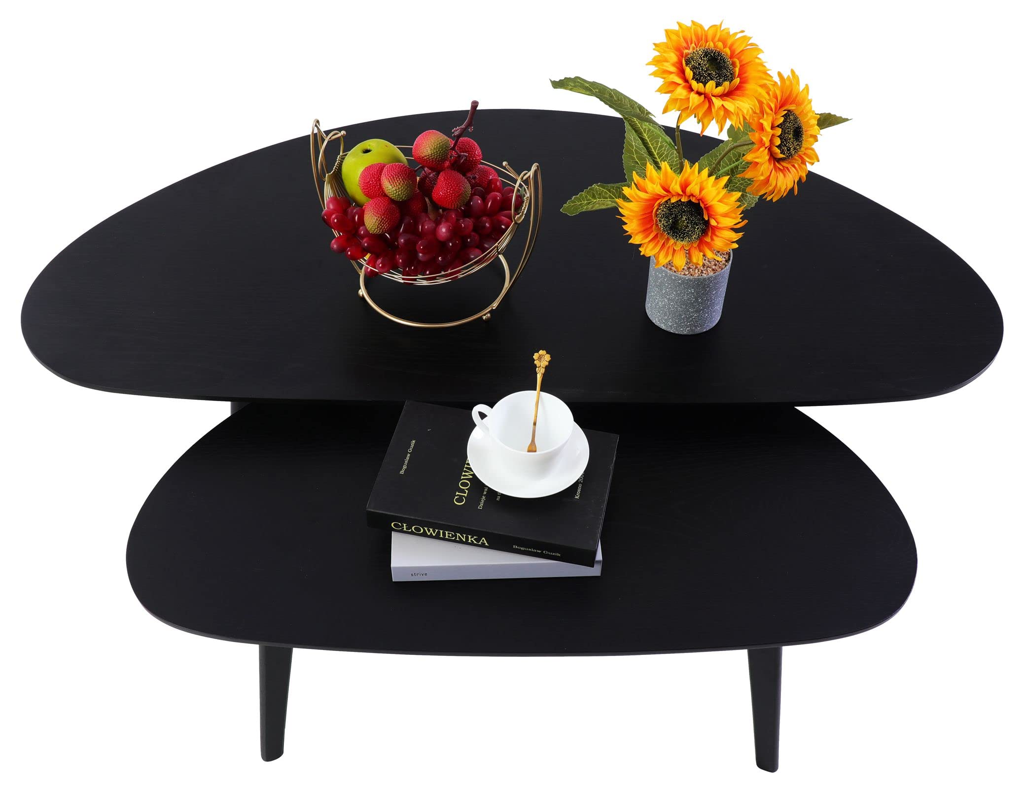 Mid Century Modern Oval Coffee Table - 47.3