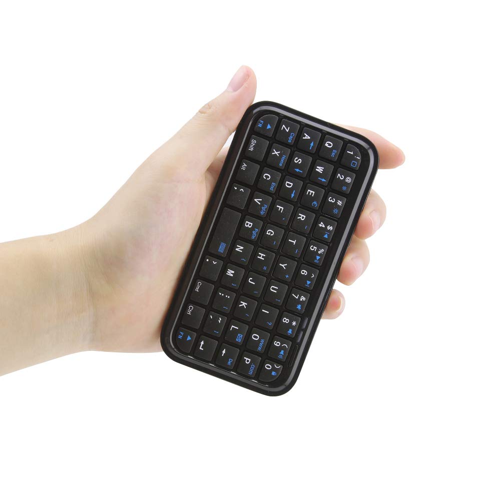 Bluetooth 3.0 Wireless Keyboard - Rechargeable Slim Portable Mini Keyboard with 49 Keys for PC, Laptop, Tablet & Smartphone | Perfect for Travel, Office & Home Use