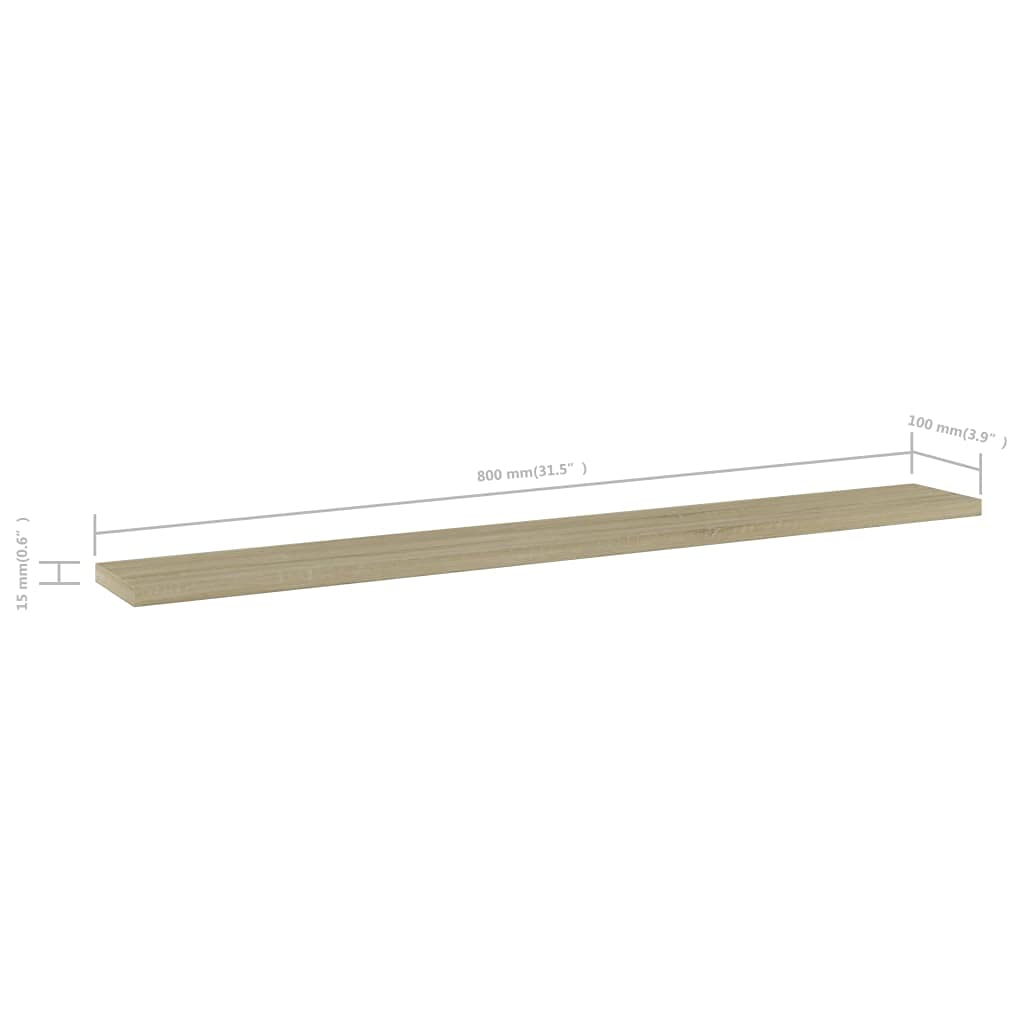 8-Piece Sonoma Oak Bookshelf Boards - 31.5