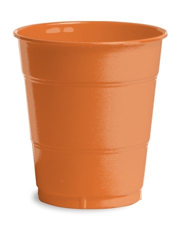 240-Pack Sunkissed Orange Disposable Plastic Cups 12 oz - Bulk Party Drinking Tumblers for Weddings, BBQs, Picnics & Outdoor Events