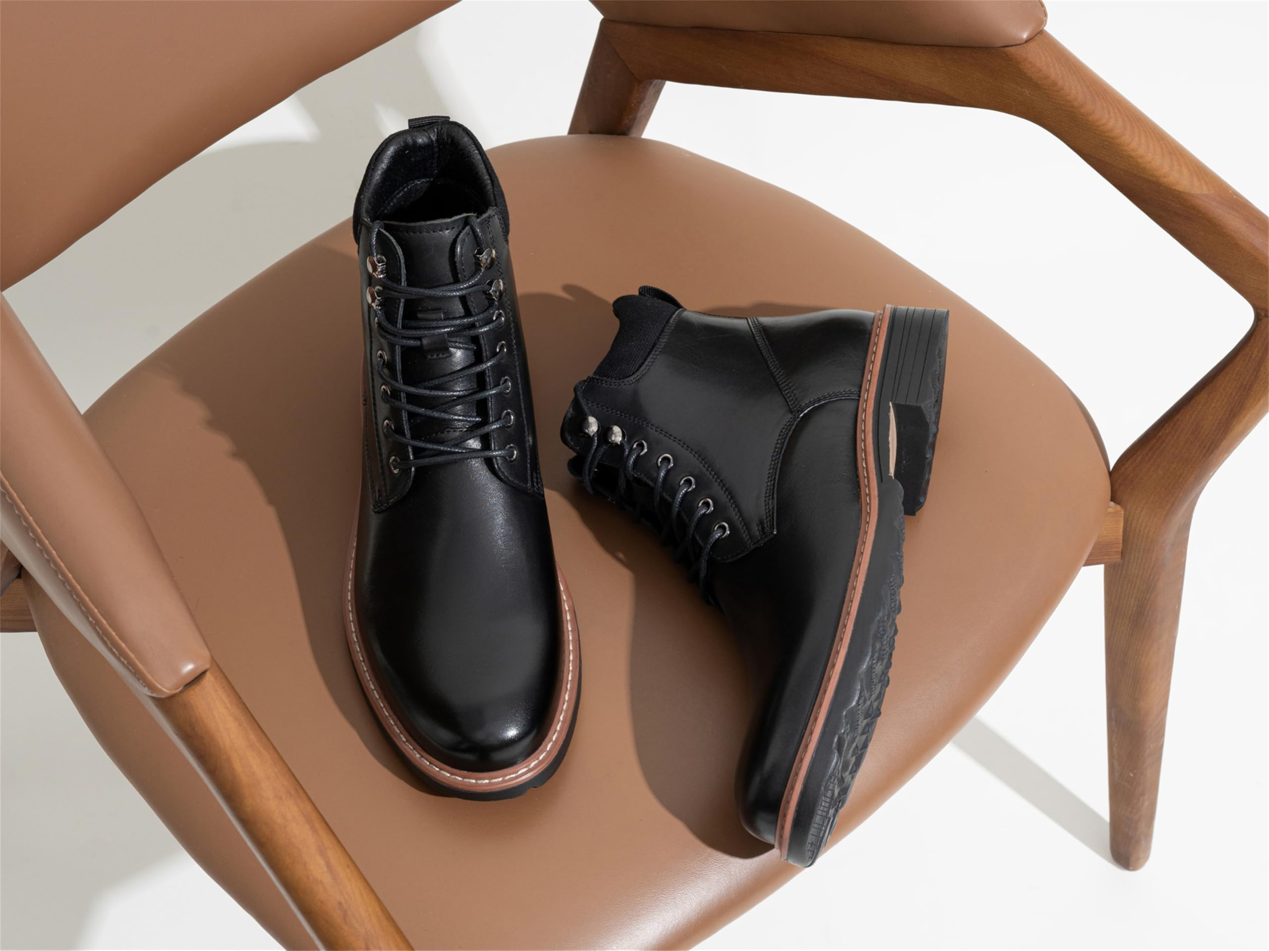 Premium Men's Leather Dress Boots - Formal Chukka Boots for Business & Office Wear | Comfortable & Stylish Men's Boots for Work, Weddings & Professional Occasions