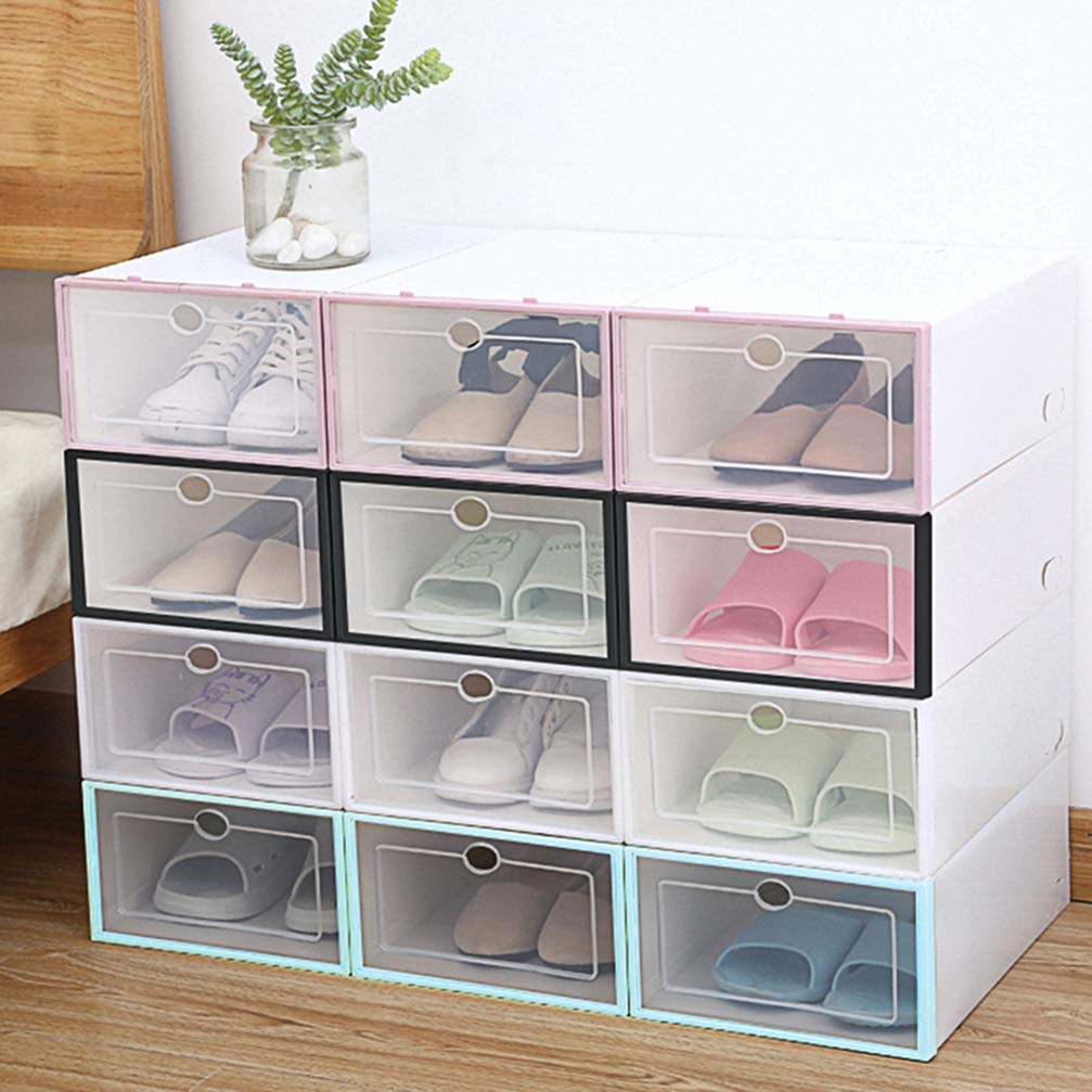 6-Piece Pumpkin Shoe Storage Box Set - Stackable Shoe Organizer Bins for Men & Women | Home Closet & Holiday Shoe Rack | Glass Cup Design for Bedroom & Entryway Organization