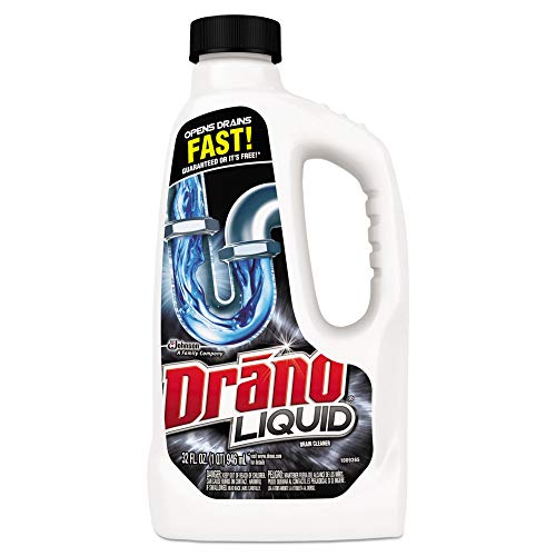 Drano Drain Cleaner QT - Fast Acting Clog Remover for Kitchen Sink, Shower & Bathtub - Safe for Pipes - Unclogs Hair, Grease & Soap Scum - Easy to Use Liquid Drain Opener