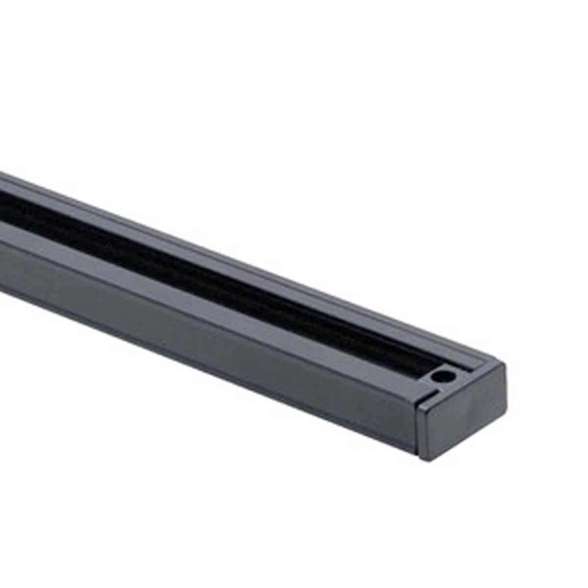 2 Ft. Track Rail One Circuit, Halo, Black Finish - Modern Lighting Fixture for Kitchen, Dining Room, and Retail Spaces
