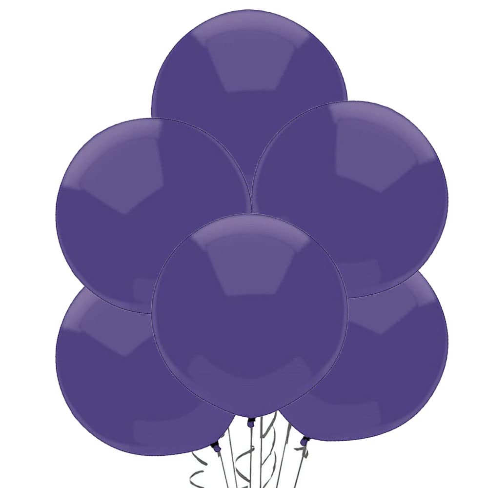 17 Inch PMU Outdoor Display Balloons - Premium Crystal Regal Purple Latex Balloons (Pack of 72) for Birthday Parties, Weddings, Grand Openings & Outdoor Events