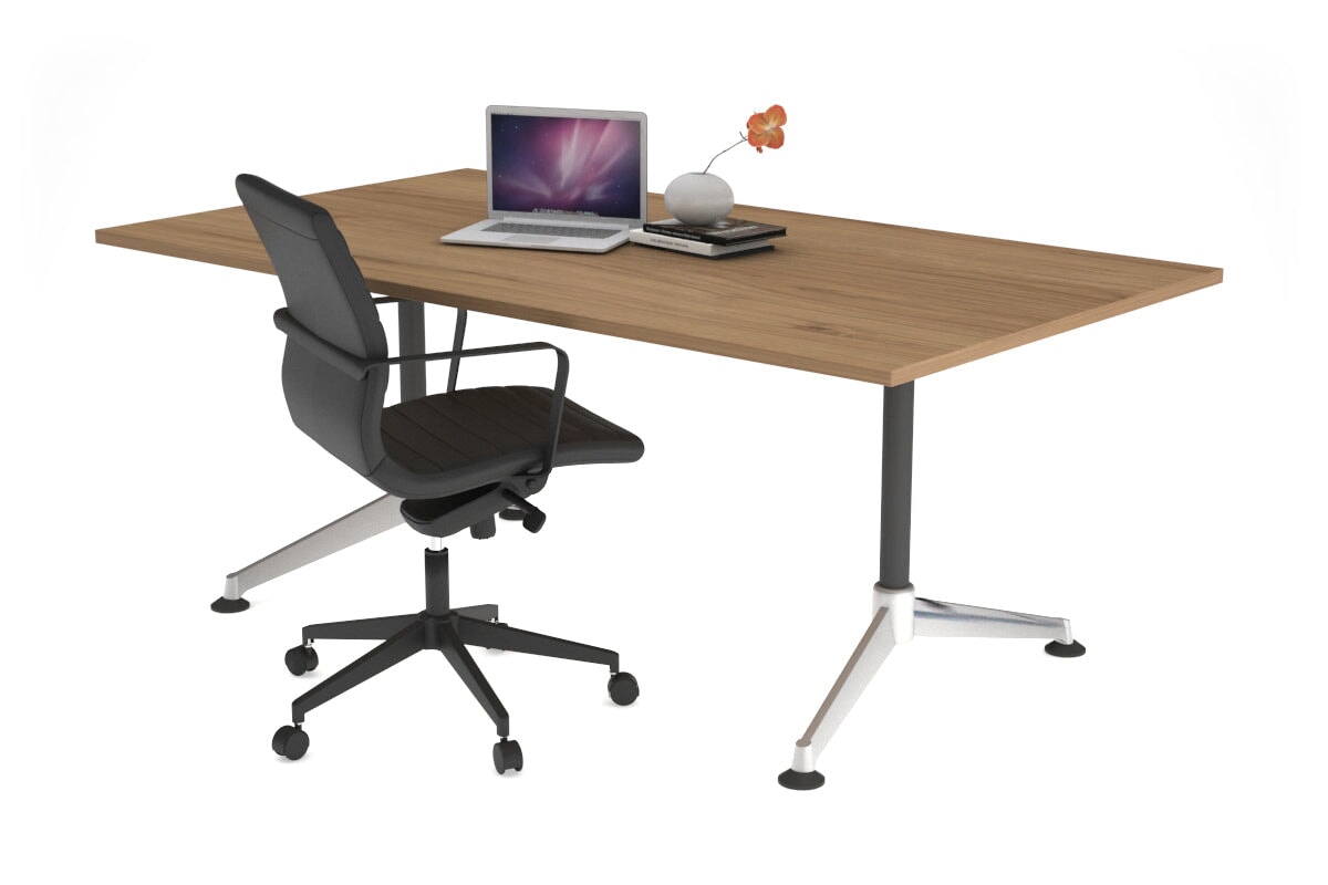 Premium Boardroom Table with Indented Chrome Legs - 1600L x 800W Blackjack - Perfect for Executive Meetings & Conference Rooms