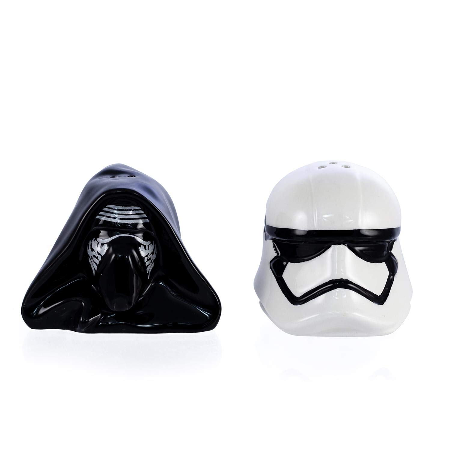 Star Wars Kylo Ren & Stormtrooper Ceramic Salt and Pepper Shakers Set - Perfect for Star Wars Fans, Kitchen Decor, and Gift Giving