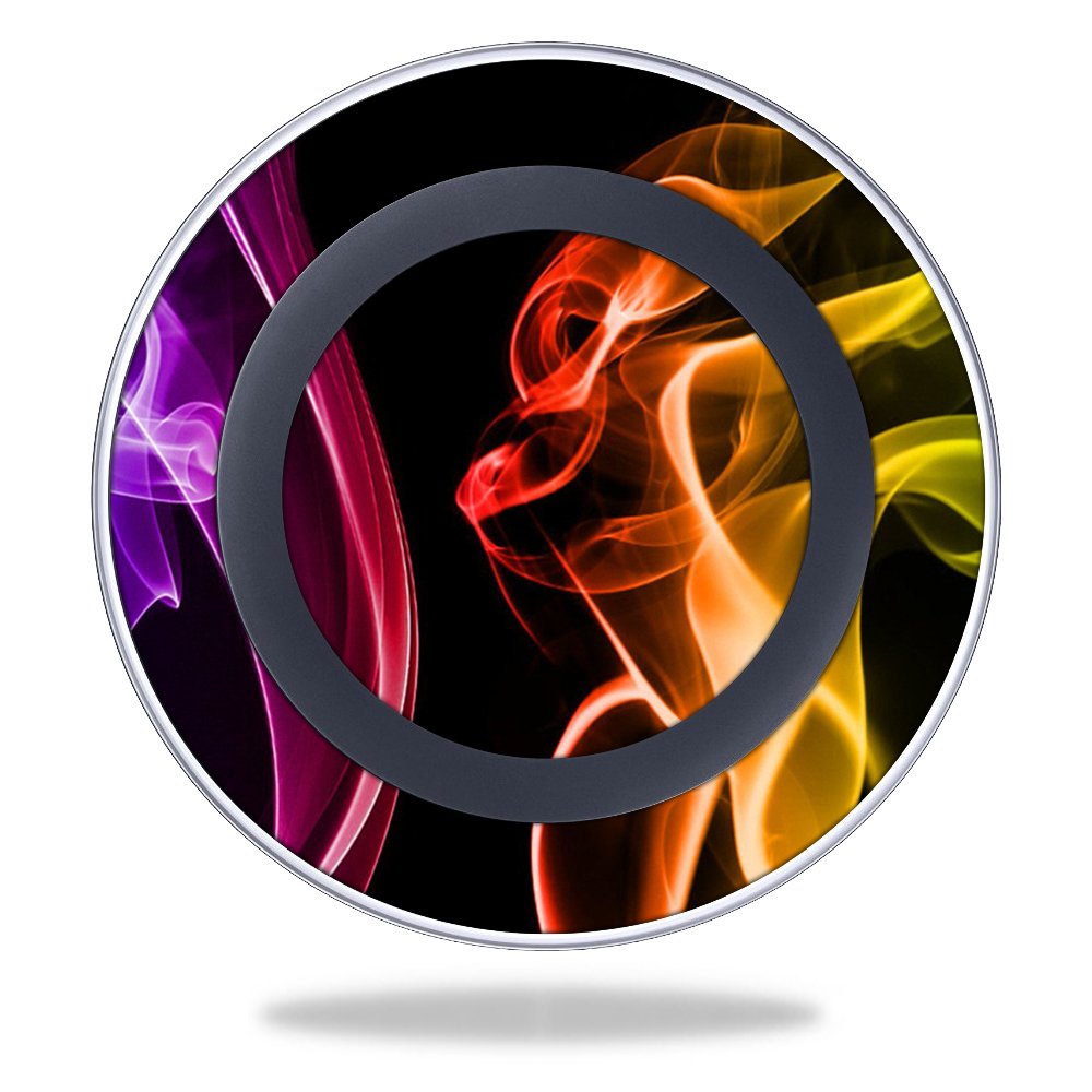 MightySkins Decorative Skin Wrap for Samsung Wireless Charging Pad - Bright Smoke Design | Protective Cover Sticker | Perfect for Home, Office & Travel Use