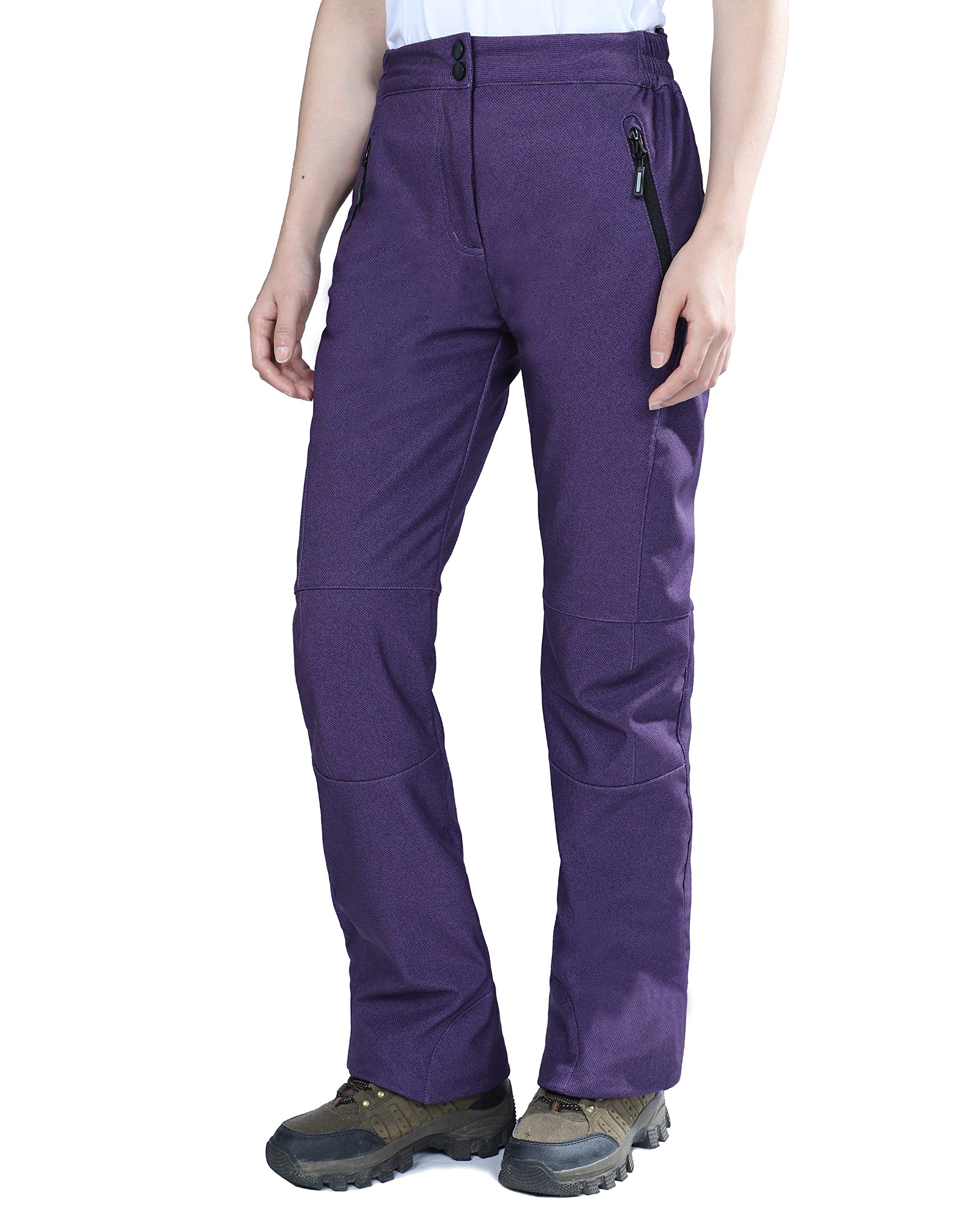 Outdoor Ventures Women's Idra Fleece Lined Hiking Pants - Waterproof Softshell Snow & Ski Pants with Windproof Technology for Winter Outdoor Adventures, Camping and Mountain Climbing