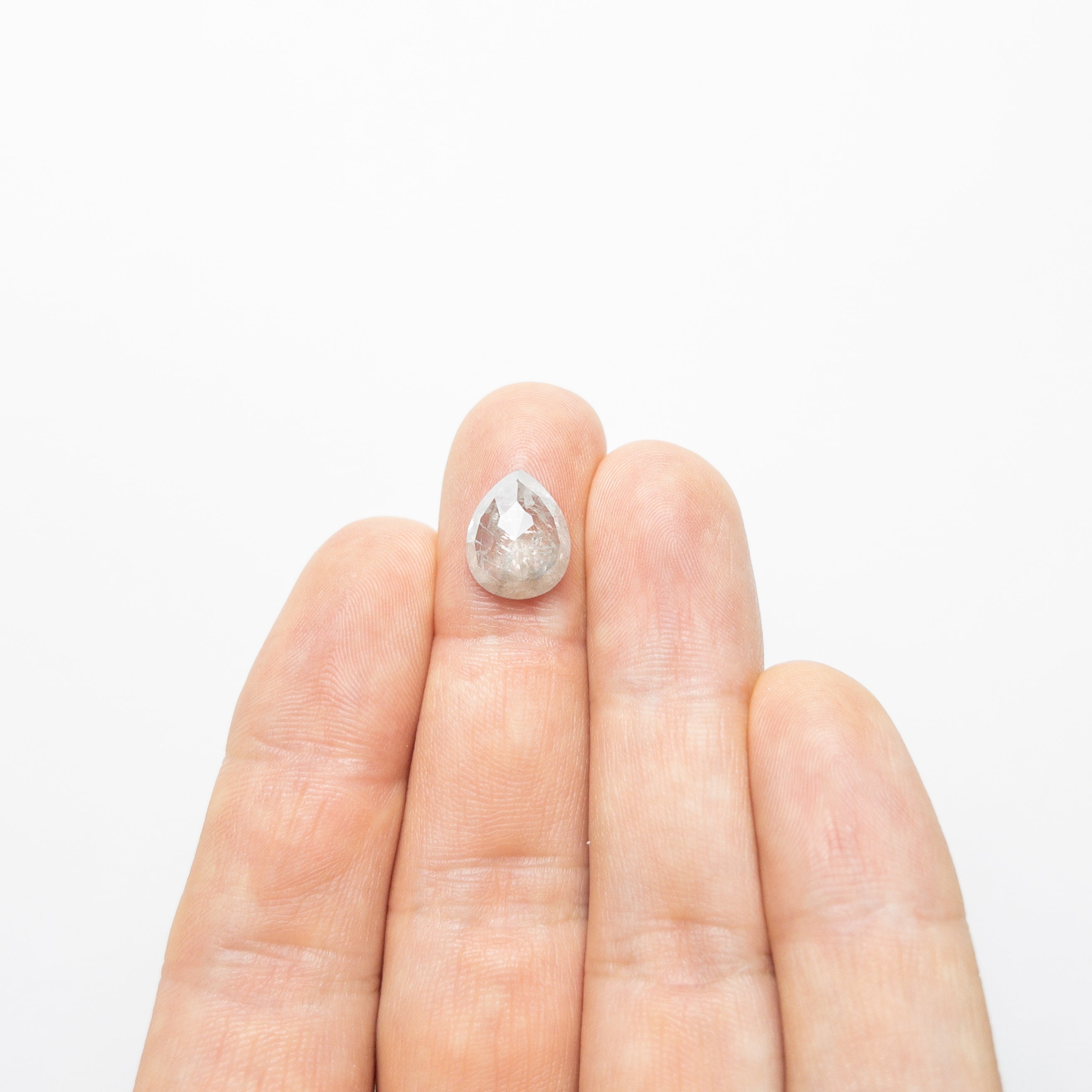 4.55ct Natural Pear Rose Cut Gemstone - 12.83x10.27x4.40mm Loose Rose Cut Diamond for Jewelry Making, Engagement Rings & Unique Gifts