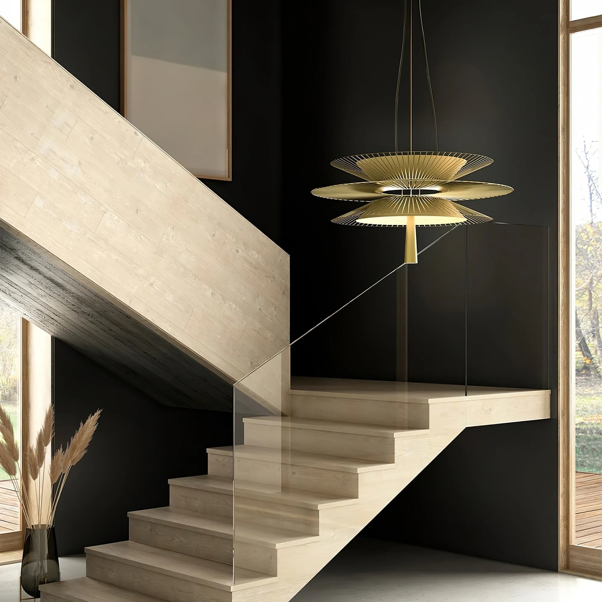 Wind Valley Chandelier - Modern Crystal Ceiling Light Fixture for Dining Room, Living Room & Bedroom | Elegant Home Decor Lighting