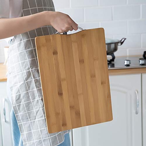 Premium Natural Bamboo Cutting Board - Non-Slip Wooden Chopping Board for Kitchen, Vegetables & Meat - Eco-Friendly Kitchen Essential for Home Cooking & Meal Prep