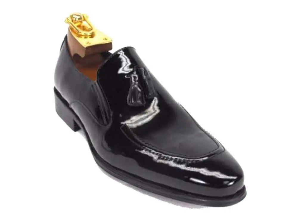 KS099 714 Genuine Leather Tassel Loafers - Shiny Patent Leather Slip-On Shoes for Men & Women | Perfect for Office, Business Casual & Formal Occasions