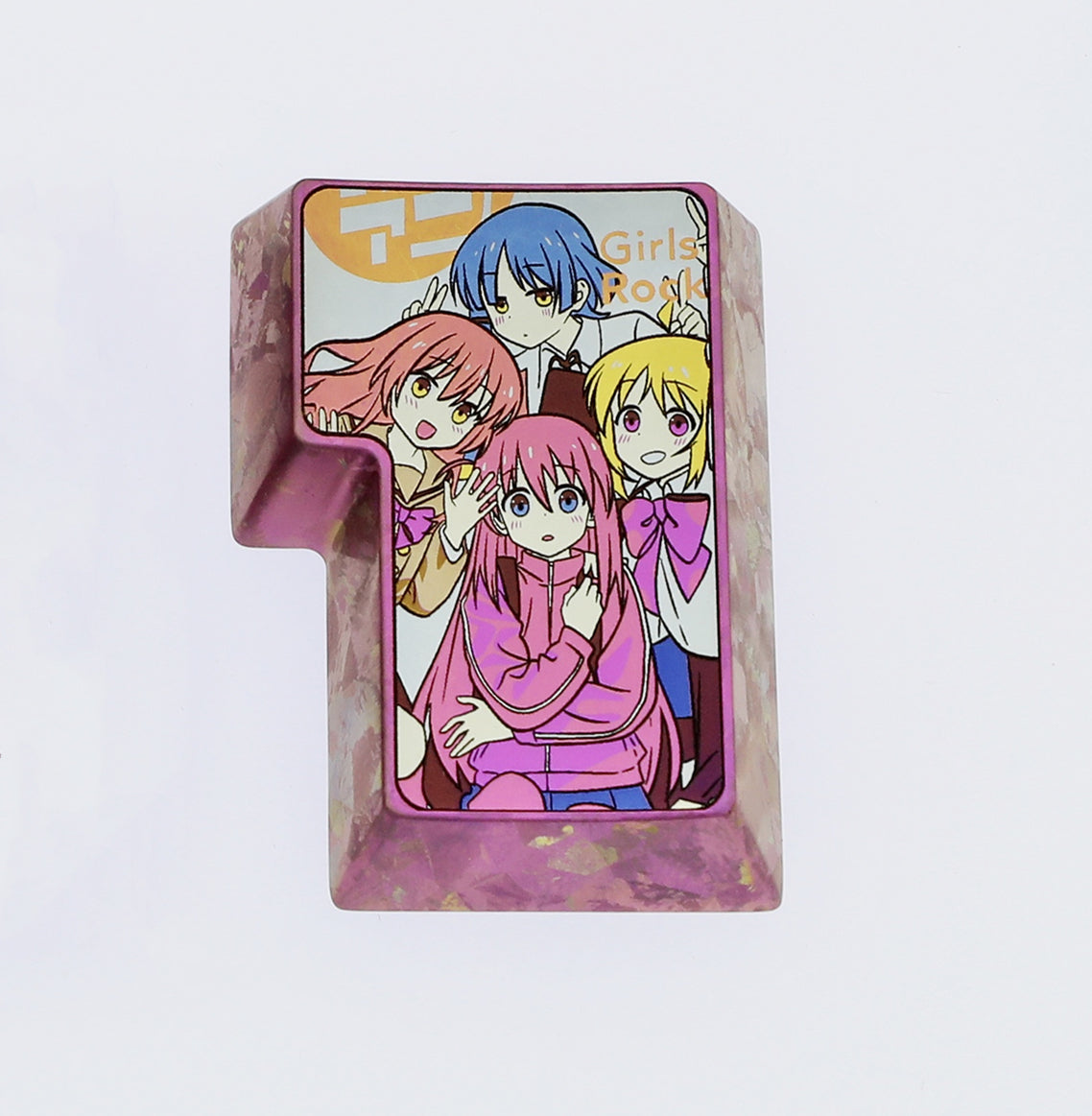 BOCCHI THE ROCK! ISO Return Colored Titanium Alloy Keycaps - Custom Mechanical Keyboard Keycaps for Gaming & Typing - Perfect for Anime Fans, PC Enthusiasts & Keyboard Customization