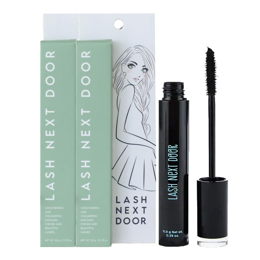Waterproof Volumizing Mascara for Length & Volume - Clump-Free Black Mascara for Thickening & Lengthening Lashes - Smudge Proof & Long Lasting (2 Pack) | Perfect for Daily Wear, Special Occasions & Gym Workouts