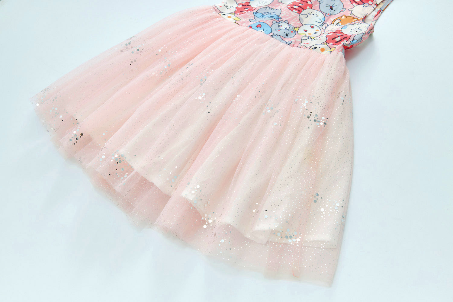 Purrfect Family Paws Baby Kids Girls Pink Cats Voile Cheongsam Dress - Singapore Souvenir Gift, Sleeveless Traditional Chinese Dress for Family Wear | Perfect for Cultural Events, Birthday Parties & Asian-Themed Celebrations
