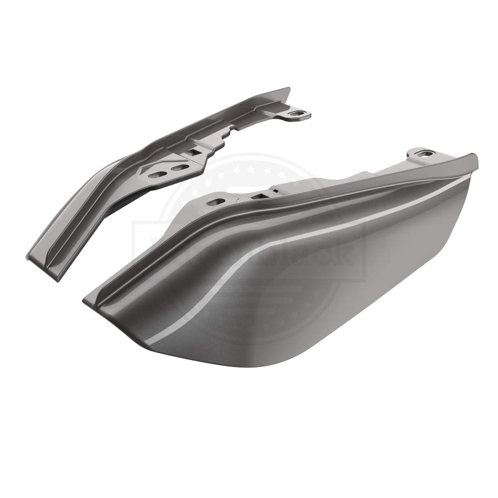 2009+ Harley Touring Motorcycle Heat Shields & Mid-Frame Air Deflectors - Billet Silver | Reduce Engine Heat for Comfortable Long Rides
