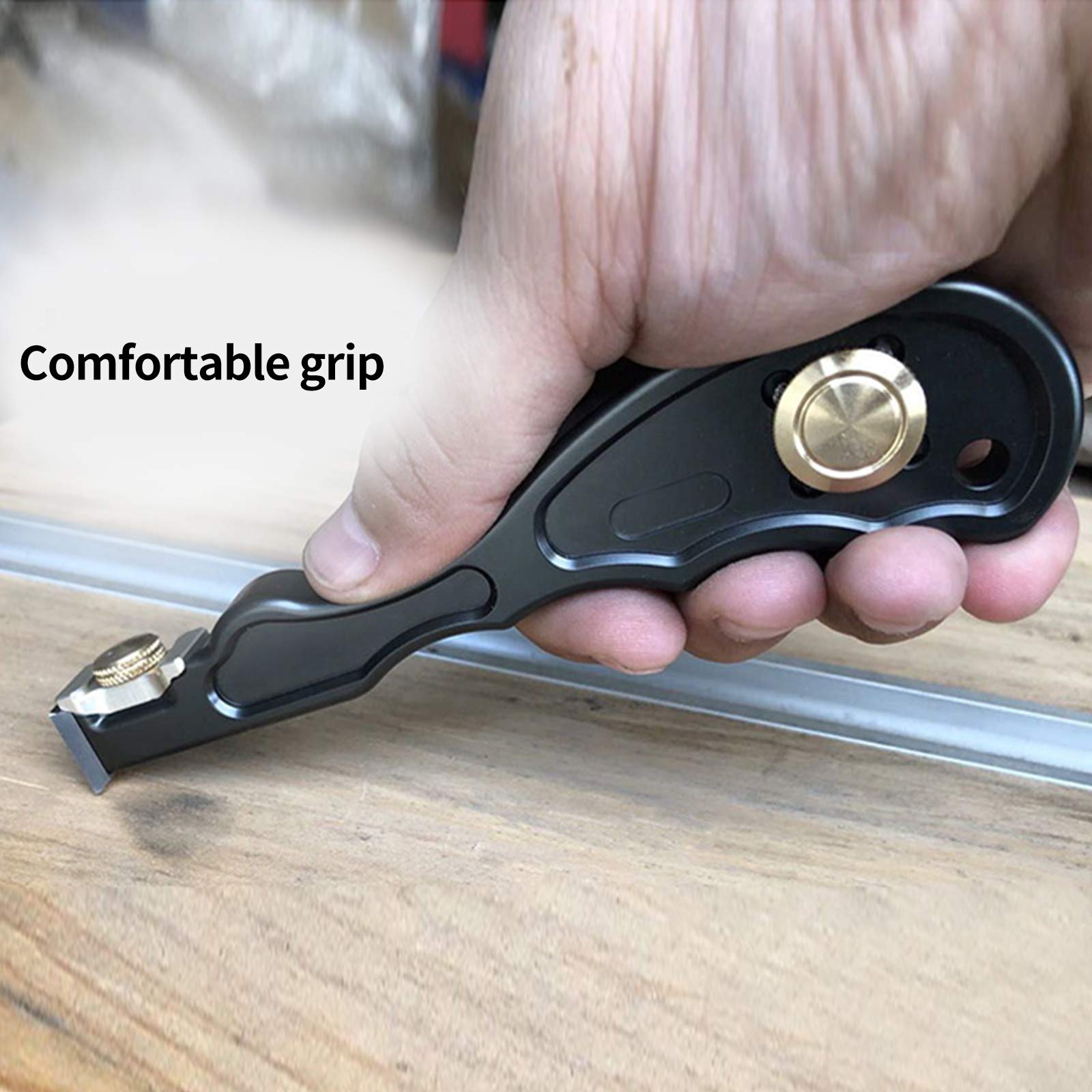 2 in 1 Woodworking Mini Deburring Scraper with 2 Carbide Insert Knives - Aluminum Alloy Glue & Paint Remover Tool for Wood Cleaning, Degumming & Surface Preparation - Perfect for DIY Projects, Furniture Restoration & Crafting