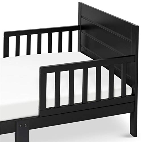 DaVinci Modena Toddler Bed in Ebony - Convertible Wooden Kids Bed for Nursery & Bedroom, Safe & Stylish Toddler Transition from Crib to Big Kid Bed