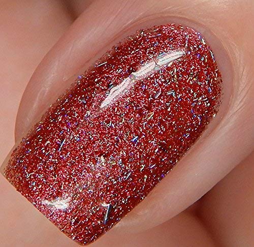 Limited Edition Metallic Red Holographic Nail Polish - Long Lasting Shine & High Pigment - Perfect for Parties, Date Nights & Special Occasions