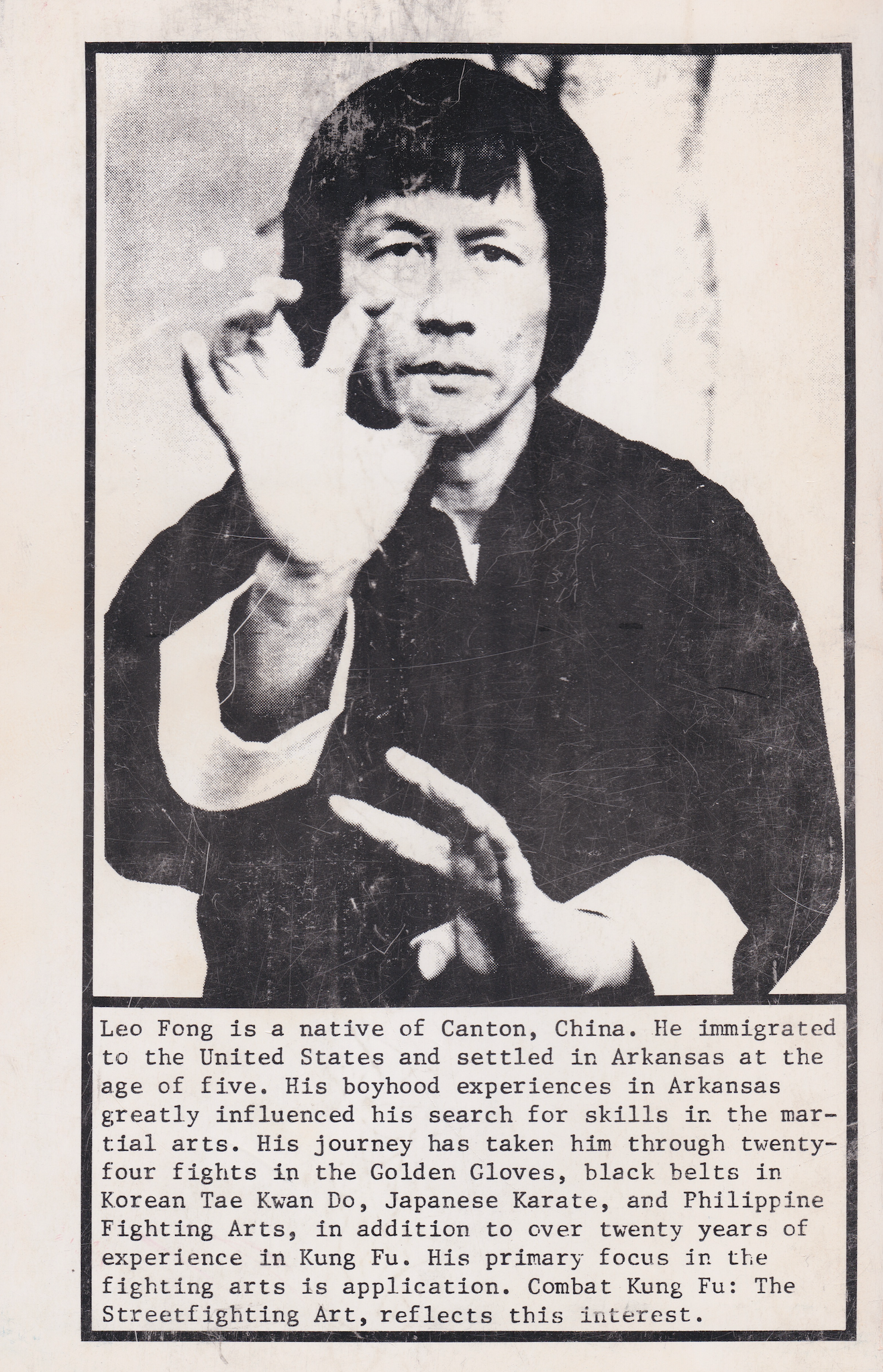 Combat Kung Fu: The Streetfighting Art Book by Leo Fong (Used) - Learn Self-Defense Techniques for Urban Survival & Martial Arts Training