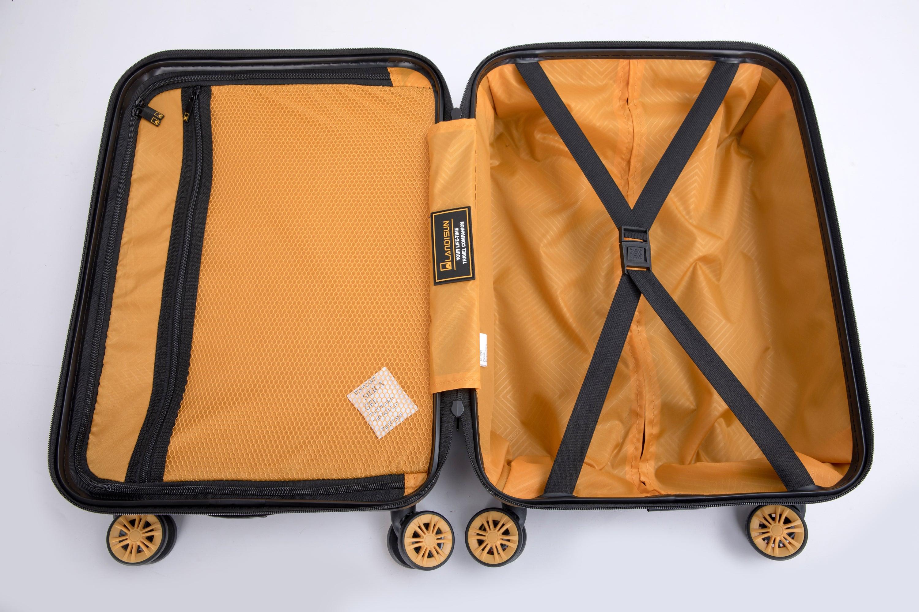 TSA Approved 18.5 Inch Carry On Luggage - Hard Shell Spinner Suitcase with 360° Wheels for Air Travel | Airline Compliant Cabin Bag | Perfect for Business Trips & Weekend Getaways (Black)