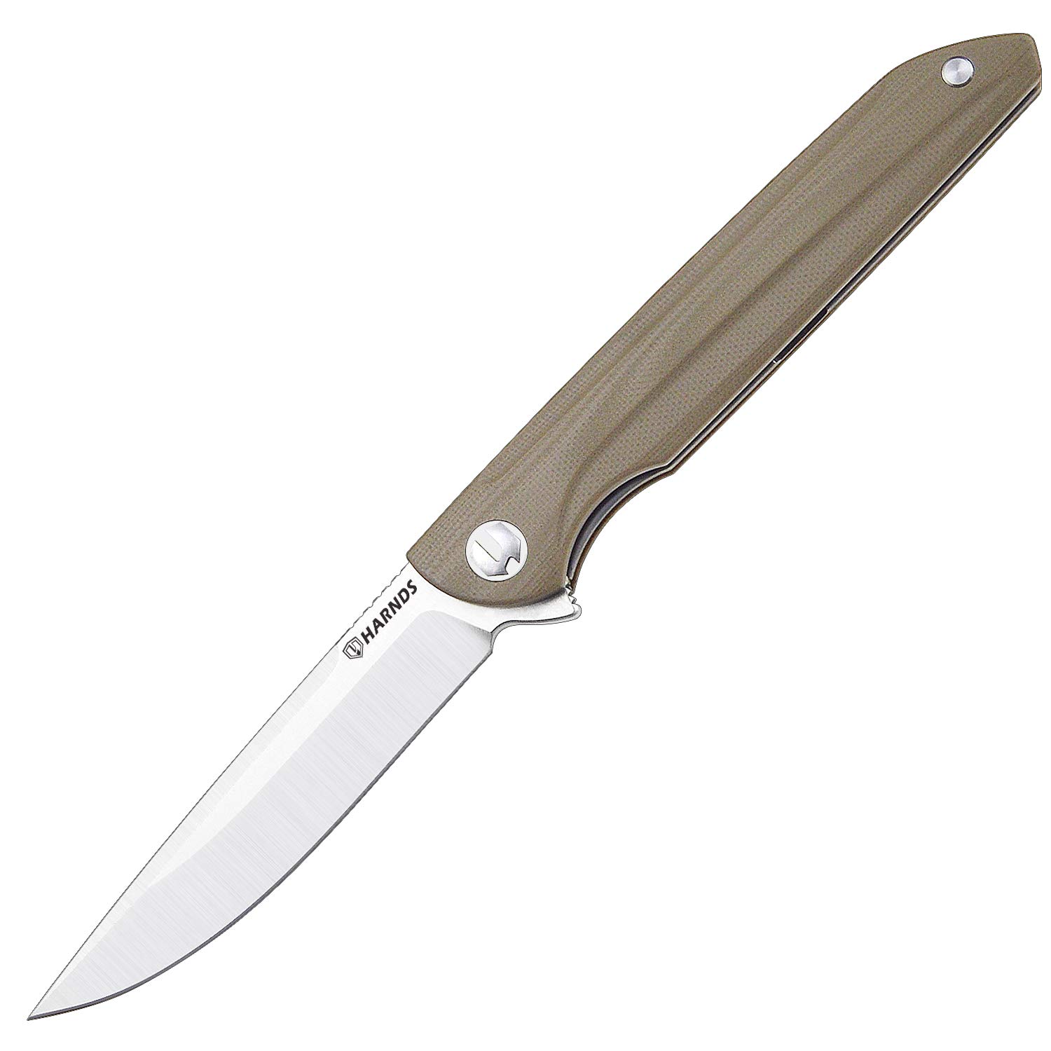 Premium Titanium Folding Knife - Sandvik 14C28N Blade & G10 Handle - Quick Opening Pocket Knife with Secure Lock - 3.9oz 0.75