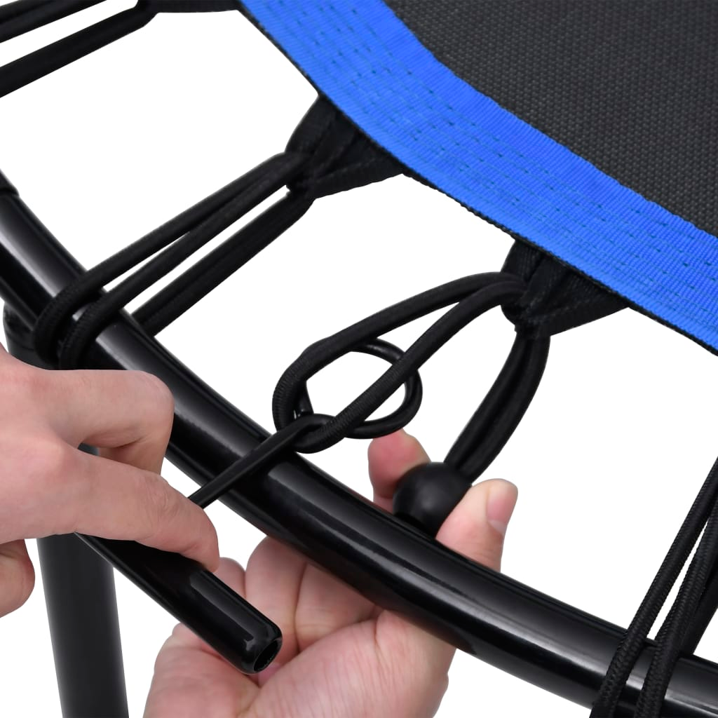 VidaXL 48'' Fitness Trampoline with Adjustable Handle - Rebounder for Home Workouts, Cardio Exercise & Kids Play