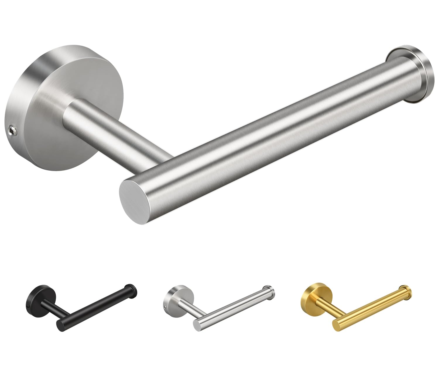 Stainless Steel Toilet Paper Holder Wall Mount - SUS304 Brushed Nickel Bathroom Tissue Roll Dispenser for Home, Kitchen & Washroom | Durable & Rustproof Bath Accessory